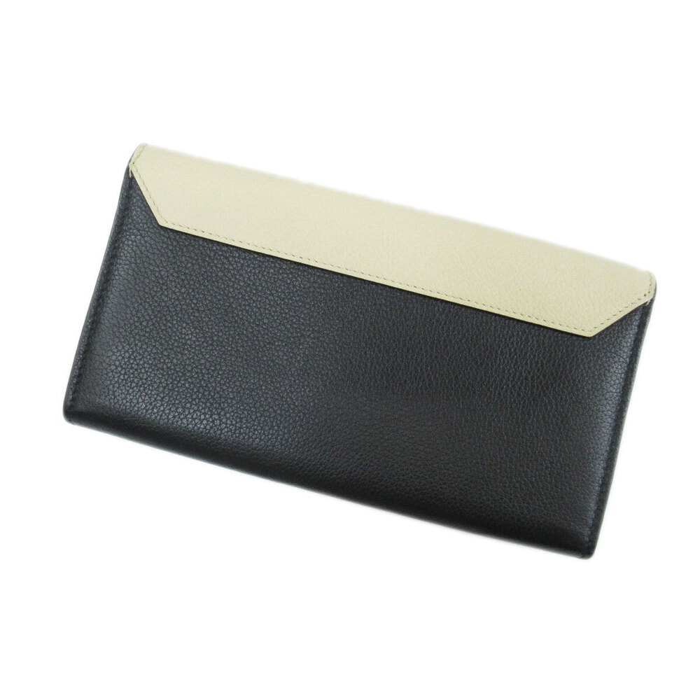 Louis Vuitton Portefeuille II Wallet Long Leather Calf Vanille Lockme Black